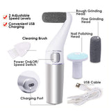 2 In 1 Electric Callus Remover Pedicure Machine Foot Care Tool USB Rechargeable Nail File Polish Roller Grinding Manicure Tools