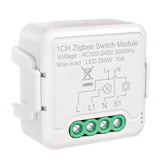 Tuya Zigbee Light Switch Module No Neutral Wire, 2 Way Control DIY Smart Breaker Works With Alexa Google Home
