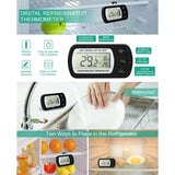 Mini Digital Electronic Fridge Frost Freezer Room LCD Refrigerator Thermometer Meter With Hook Hanging -20°C to 50°C Household