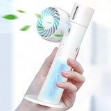 Handheld Spray Fan Rechargeable Portable Handheld Personal USB Fan with 2 Speed Strong Wind for Outdoor Office