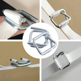 100Pcs Polyester Strap Adjuster Package Slides Buckle DIY Accessory (Silver)