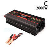 EU Socket Car Inverter 12V 220V Power 1500W/2000W/2600W Converter 2 USB Webasto 12 V 24V To 220V auto Inversor Transformer Solar