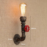 Retro Industrial Wall Lamp Vintage iron rust Water pipe Lamps E27 Loft Light Plated Indoor Lighting Home bedroom restaurant Deco