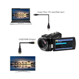 Ordro AE8 Video Camera 4K Digital Camcorder with WiFi Night Vision for YouTube Vlogging Blogger Videos Shooting Filming