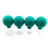 4 Pcs New Body Massage Cup Glass Cupping Device Silica Gel PVC Domestic Use Suction Ball Cupping Meridian Device