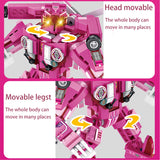 503Pcs 4 IN 1Rescue Police Deformation Robot Mech Building Blocks City Ambulance Emergency Aircraft Bricks Toys Gifts Children