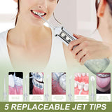 5 Modes Oral Irrigator USB Rechargeable Water Floss Portable Dental Water Flosser Jet 350ml Irrigator Dental Teeth Cleaner+5 Jet