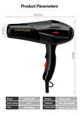 220V Professional Hair Dryer Strong Power Barber Salon Styling Tools Hot Cold Air Blow Dryer For Salons and household EU Plug