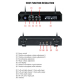 Ktv Wireless Microphone, One for Two with Reverb Tuning Karaoke Bluetooth Home TV Wireless Musical Microphone(EU Plug)