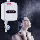 3500W 3S Instant Electric Tankless Hot Water Heater Shower Bathroom Faucet 220V 50hz White Variable Spray Patterns