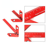 Aluminum Alloy Square Center Scribe Center Finder 45/90 Degree Right Angle Line Gauge Carpenter Ruler Woodworking Measuring Tool