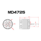 STEAM-RC 4725 520KV 4025 1100KV Gold Fourth Generation Brushless Motor 1.4mm 1.2mm Wire Diameter D4725 MD4025