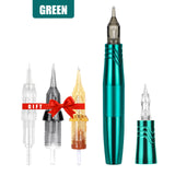 Double Use Permanent Makeup Machine RCA Tattoo Machine Rotary Tattoo  Pen With 2 Heads Dual Type Gift Cartridge Needles