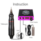 Professional Rotary Pen Tattoo Kit Permanent Makeup  Set LCD Mini Power Equipment Supplies