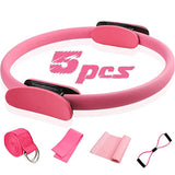 5 Pcs Set Magic Ring for Sports Home Fitness Yoga Circle Leg Arm Muscle Trainer Pilates Circle Exercise Workout Gym Bodybuilding