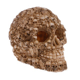 Resin Easter Island Head Bone Skull Statue Terrarium Reptile Hide Cave Aquarium Fish Tank Landscape Decor Ornament Accessories