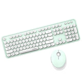 Wireless Keyboard and Mouse Combo USB Multimedia Girl 104 keycaps Keyboard and Mouse Set for Mac Computer Desktop Laptop