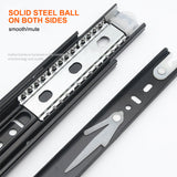 10-20'' Push Open Drawer Slides Mount Full Extension Drawer Runners  Ball Bearing Closet Tracks  Heavy Duty Furniture Hardware
