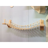 90cm Cat Bridge Climbing Frame Wood Pet Cat Tree House Bed Hammock Sisal Scratching Post Cat Furniture Cat Toy Wall Mounted