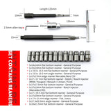 17pcs Diesel Fuel Injector Seat Cleaning Kit Diesel Nozzle Reamer Nozzle Holder Cleaner Repair Tool Set