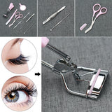 10pcs Multifunctional Stainless Steel Professional Home Salon Make Up Eyebrow Scissors Ear Pick Eyelash Curler Kit 10 In 1