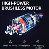 Percussion Massage Gun Double Handle Deep Tissue Muscle Massager Touch Control Neck Massage Relaxation Body Pain Relief Fitness