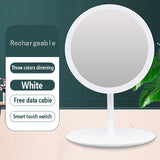5 Times Magnifying Glass Multi Function Makeup Mirror LED Touch Luminous Makeup Table Mirror Portable LED Makeup Mirror