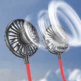 Portable USB Mini Fan Neck Fan Rechargeable Small Portable Sports Fan Aromatherapy Light USB Desk Hand Air Conditioner Cooler