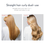 2 In 1 Curling Hair Iron Straightening Rotating Ceramic Electric Waver Silky Salon Smooth Professional Straightener Women Culer