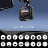 4K Dual Dash Cam Built-in WiFi Front 4K/2K 1080P Dual Dash Camera for Carswith WiFi GPS, 2 inch IPS screen,G-sensor,night vision