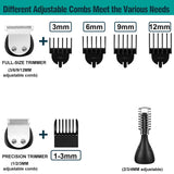 6 in 1 Multi-function Hairdresser Electric Pusher Rechargeable Washing Liquid Crystal Digital Display Hairdresser Set  Men's oil