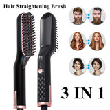 Brush Comb Men Beard Smooth Shape Anti Static Fluffy Straight Beard Comb