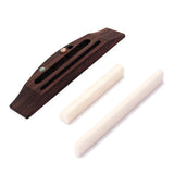 Ukulele Rosewood Bridge Set Bone &amp; Saddle Nut Shell Dot for 4 String Guitar Parts Stringed Instruments Accessories