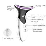Neck Beauty Device Removal Double Chin Therapy Facial Lifting Vibration Neck Massager Anti Wrinkles Massager Skin Tightening