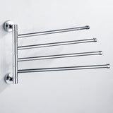 Bathroom Towel Rack Stainless Steel 4-Arm Swing Hanger Towel Rack Wall Mounted Revolving Towel Holder Bathroom Accessories