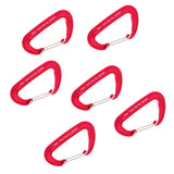 6 Pieces 12KN Aluminum Wire Gate Carabiner for Hammock Camping Hiking Mountaineering Yoga Climbing Accessories