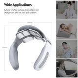 Neck Massager for Neck Relaxation Pain Relief Heating Therapy 5 Massage Modes Voice Broadcast Remote Control Neck Massager