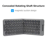 Portable Wireless BT Keyboard Folding Keyboard Comfortable Typing Feel Rechargeable Lithium Battery for Windows/Android/iOS