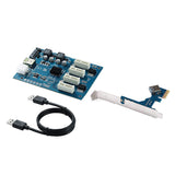 1 To 4 Port PCI Express Switch Multiplier PCI-E X1 To 4PCI-E X16 Expansion Kit  HUB 6Pin Sata USB Riser Card for BTC Miner Minin