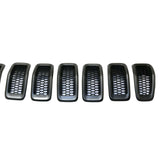 Set of 7 Automotive Front Grille Inserts 6CY39XS9AC Replacement Honeycomb Mesh Wfrqgrt-797 Rims Covers for Jeep Cherokee
