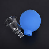 New Flat Vacuum Cupping Cups Acupuncture Therapy Anti-Cellulite Body Massager Rubber Chinese Meridian Head Glass Suction Cans