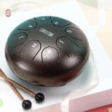 steel Tongue Drum 6 Inch 8 Tone Handpan Drum Tongue Drum Set with Sticks Carrying Bag Drum for Meditation Percussion Instruments