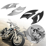 2Pcs Motorcycle CNC Front Blade Driver Foot Pedals Floorboards For Harley Touring FL FLD 1986-2015 Models