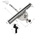 Miter Gauge 27 Angles and Aluminum Fence W/ Tenon Block and Repetitive Cut Flip Stop and Tenon Gauge Table Saw/Router Assembly