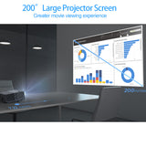 Salange D5000 Projector Full HD Video 6000 Lumens Android Video Home Theater For Phone Compatible with HDMI WiFi Bluetooth