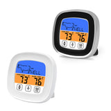 Barbecue Thermometer Color Screen Touch Food Meat Water Thermometer Kitchen Cooking Oven Stainless Steel Probe Timer Function