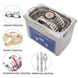 800ml Ultrasonic Cleaner Household Cleaning Machine for Watch Jewelry Glasses False Teeth Ultra Sonic Cleaner Bath Tank