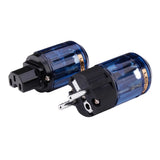 Hifi P-037E EU Power Plug Rhodium Plated IEC Connector for DIY Audio Power Cable