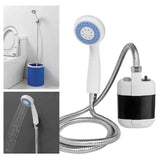 Portable Camping Shower Outdoor USB Rechargeable Shower Head Bathing 3.7V Pump 4.9ft for Beach Swimming Outdoor Traveling Hiking