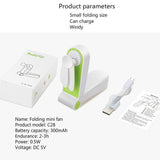 USB Mini Fold Fan Electric Portable Hold Small Air Cooler Originality Charging Household Electrical Appliances Desktop